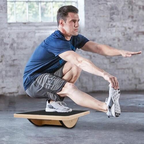 Upgrade Wooden Balance Board With Bandage Surf Yoga Twisting Fitness Core Workout For Abdominal Waist Leg Muscle Roller