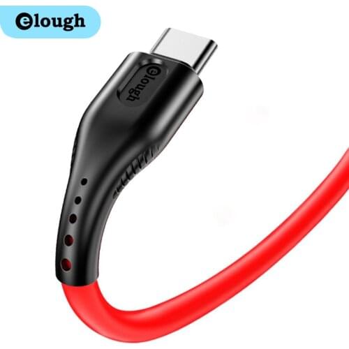 Elough usb type c cable for samsung xiaomi usb type-c cable mobile phone cable quick charge 3.0 Data Sync fast Charger Wire cord