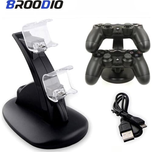 Dual USB Charge Dock For Sony Playstation 4 Controller Gamepad Handle Cradle Double Charging Charger For PS4 Games Accessories