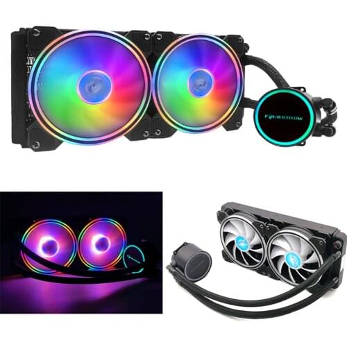 POLAR ICEFLOW 240 AIO RGB CPU Liquid Cooler with 240mm Silent Radiator 120mm Dual Fans CPU Water Cooler PC Fan for Intel & AMD