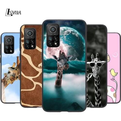 The Giraffe Animal Silicone Cover For Xiaomi Mi Note 11 10T 10 9 9T SE 8 Lite Pro Ultra 5G Phone Case Shell