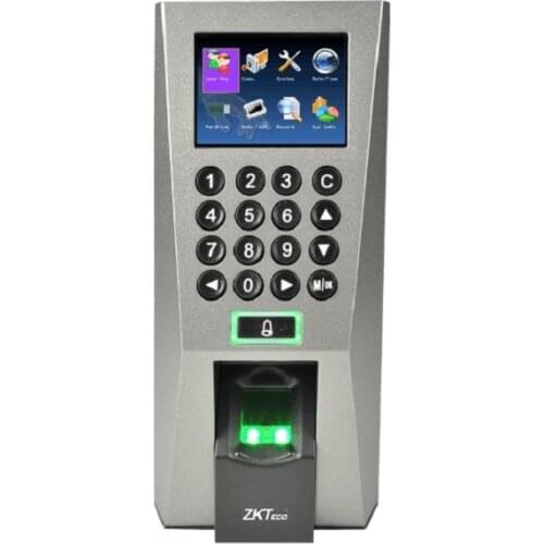 Zk F18 Tcp/Ip Communication 1500 Fingerprint User 80000 Record 2-inch Color Door Access Control Fingerprint Access Controller