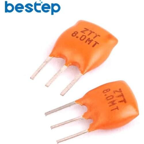 10PCS 8.000MHZ 8MHZ 8.000M 8M 3P DIP-3 Ceramic Crystal