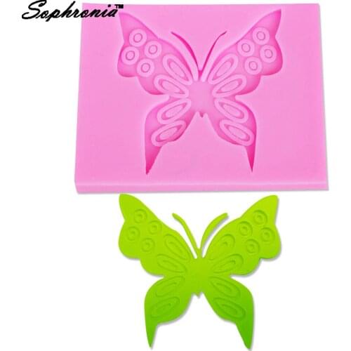 10PCS/SET 10PCS/SET 3D Silicone Mold Butterfly Silicone Mold Cake Decoration Fondant Cake 3D Food Grade Silicone Mould M021
