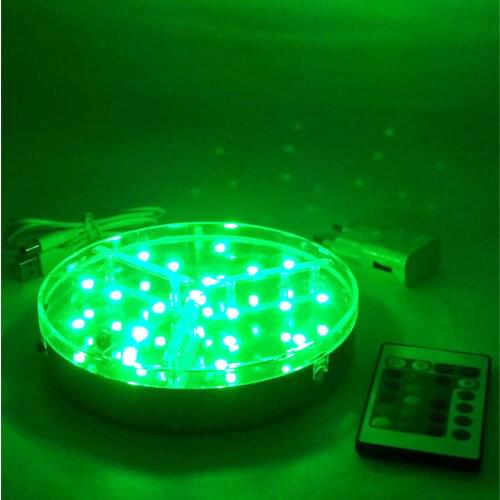 2017 30units/lot Battery Powered Remote Control Multi-colors 6inch Led Light Base for Wedding Centerpiece Lighting decoration