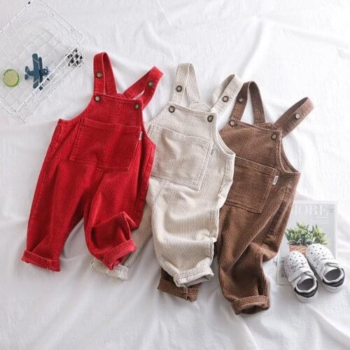 2019 Childrens Clothing for 0-4 Years Baby Bib Overalls Baby Boys' Canvas Overall Flannel Lined Toddler Corduroy Overalls