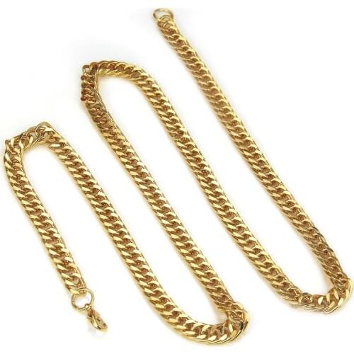 2020 Plated Gold Chain Bar European And American Retro Domineering Hiphop Cuban Chain Men