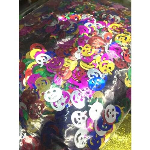 50g/lot Pumpkin Sequins 13mm PVC Sequin Flat Paillette Sequins Decoration Halloween All Saints' Day Cushaw Cuaurbit Mix Colors