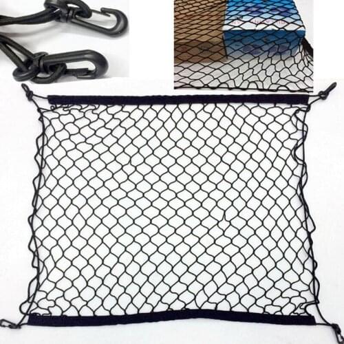 70*70Cm universal car net holder trunk rear cargo organizer storage elastic mesh