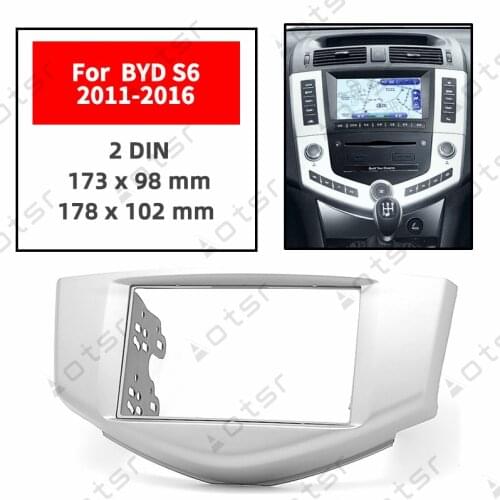 Car Radio Fascia Stereo Panel Plate For BYD S6 2011 2012 2013 2014 2015 2016 Frame Dash Kit