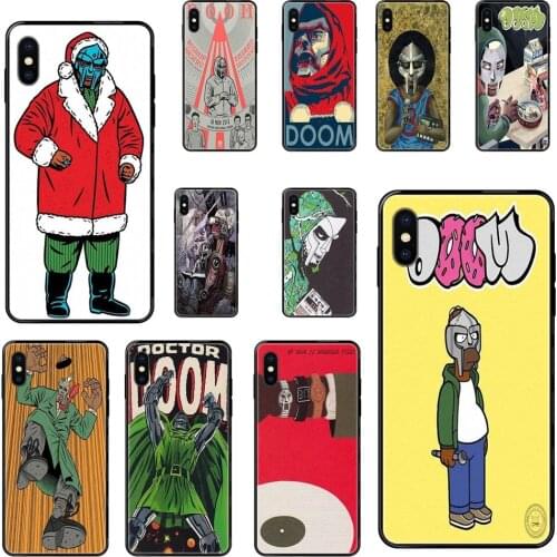 Black Soft TPU Phone Cover Personalisation Cartoon Mf Doom For iPhone 11 12 Pro 5 5S SE 5C 6 6S 7 8 X 10 XR XS Plus Max