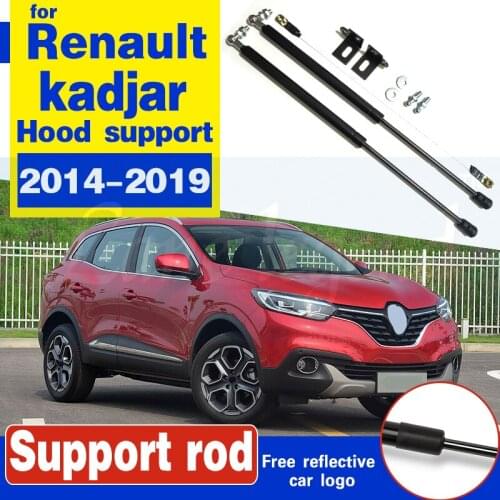 1 Pair Front Bonnet Hood Support Gas Struts Lid For Renault kadjar 2014 2016 2017 2019 Front Bonnet Struts Support rod Bracket