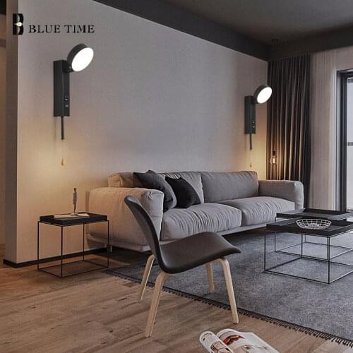 Home Led Wall Lamp Black&White Modern 7W Wall Light For Bedroom Living room Dining room Bedside Light Sconce Wall Lamp 110V 220V