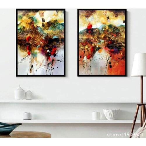 Cotton no frame abstract line scenery canvas printings oil painting printed on cotton home hotel wall art decoration pictures