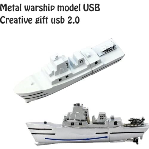 Metal Steamship USB Flash Drive Pendrive Memory Stick Real Capacity 4GB 8GB 16GB 32GB Warship Pen Drive External Memory Storage