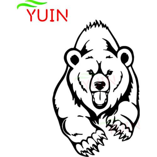 Brown Bear Car Decals Fashion Cars Door Rear Windshield Decoration PVC Waterproof Sunscreen Sticker Can Be Customized Color