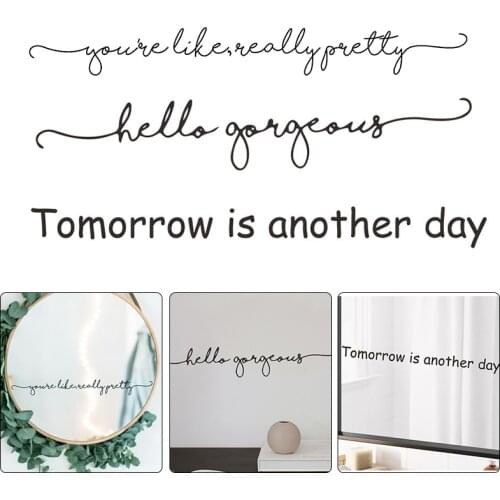 Text stickers You Look Amazing Mirror Decal Vinyl Decal Bathroom Decor Shower Door Decal Wall Art Home Decoration Accessories