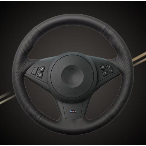 Car Braid On The Steering Wheel Cover for BMW E60 530i 530d 545i 550i E61 Touring 2005-2009 E63 E64 630i 645Ci 635D Auto Covers