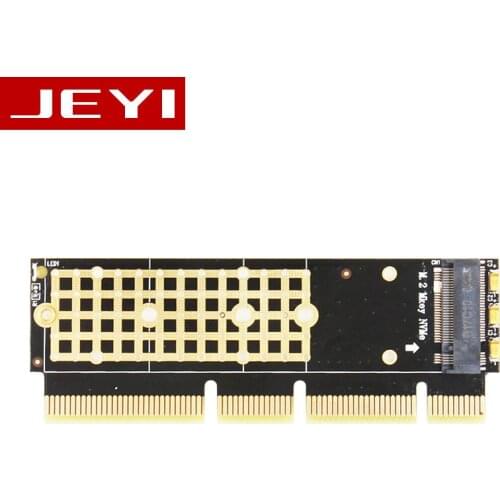 JEYI MX16-1U M.2 NVMe SSD NGFF TO PCI-E 3.0 X4 X8 X16 Adapter M Key interface card Suppor PCI Express 2280 Size m.2 FULL SPEED