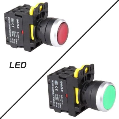 5 PCS Push button switch Industrial switch LED Latching OR Momentary Waterproof IP65 , Illuminated 1NC 1NO 2NO 2NC