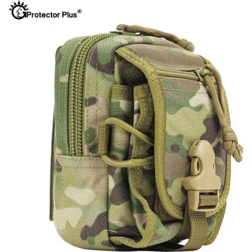 Protector Plus Camo Military Accessory Bag Waterproof Tactical Molle Pouch Outdoor Travel Hunting Camping Mobile Phone Sport Bag