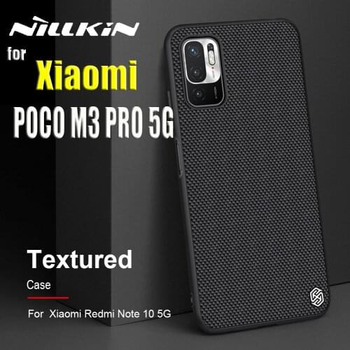 Nilkin for Xiaomi Redmi Note 10 5G Case Nillkin Textured Nylon Fiber Durable Non-slip Shockproof Back Cover on Redmi Note10 5G