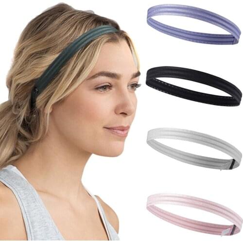 Yoga Silicone Antiperspirant Headband High Elasticity Non-slip Running Fitness Hair Band QW