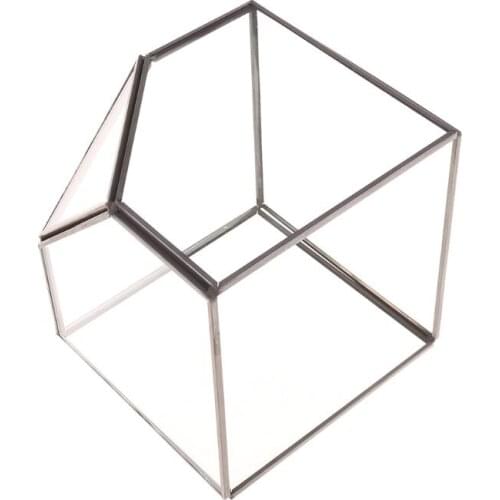 Modern Glass Terrarium Storage Box Clear Glass Geometric Terrarium Succulent Plant Display Box Dropshipping