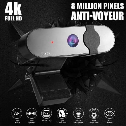 Sailvde 4k Autofocus Webcam 1080p Camera HD Microphone Network USB Live Broadcast 2k Driver-free Laptop Computer Web Cam Camera