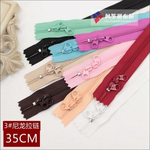 Ykk3 nylon double open zipper diy handmade bags pillow 10 35cm long