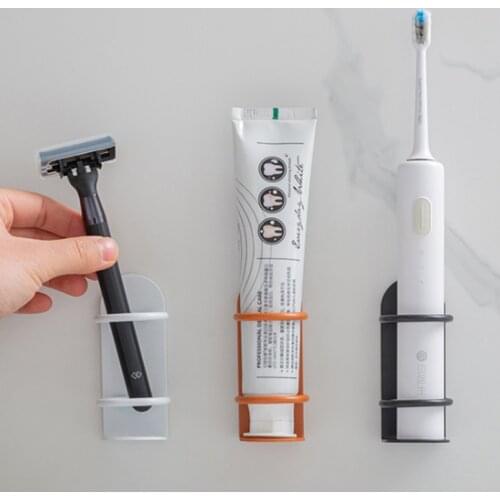 Iron Electric Toothbrush Holder Bathroom Toothpaste Shaver Storage Rack Wall Mount Electric Toothbrush Shelf