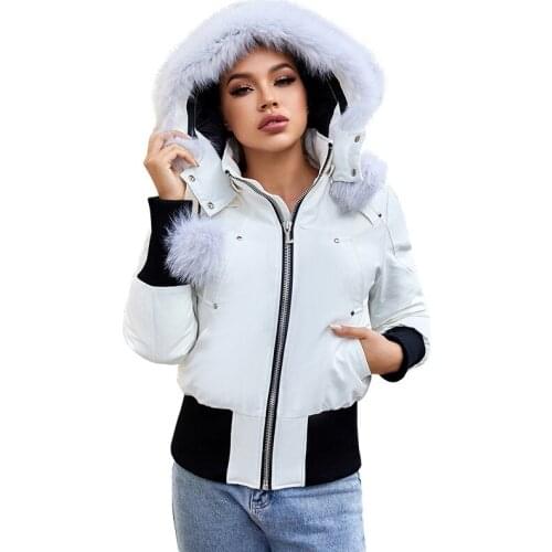 Down Jacket Women European and American White Duck Down 2021 New Short Style Plus Velvet Thickening Small Jacket Tide