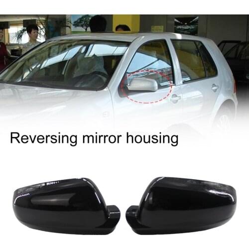 2Pcs Car Side Door Rearview Mirror Covers 3B0857538B 3B0857537B for VW Golf-4 MK4 Bora 1998-2004 Interior Mouldings