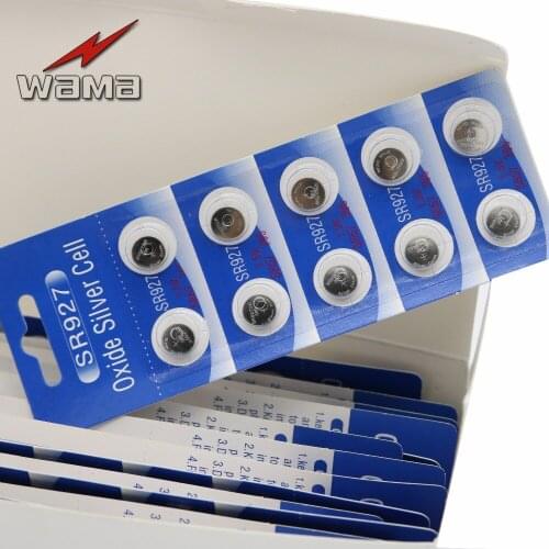 200pcs/lot Wama SR927 Button Batteries 1.55V Silver Oxide Batteries For Wholesale