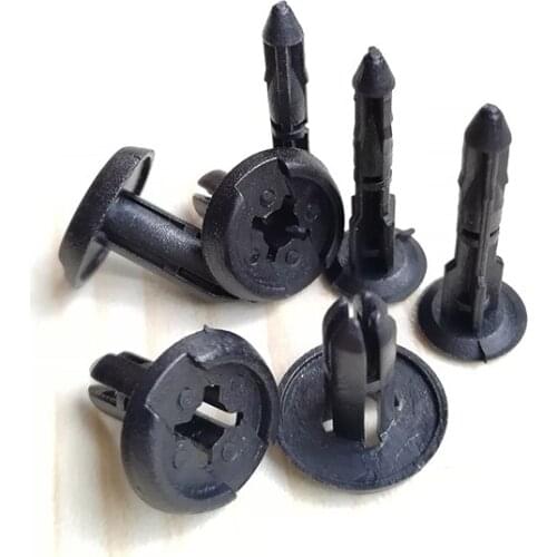 50Pcs Car Bumper Fenders Auto Fastener Clip Engine Guard Cover Plate Fixed Clamp Rivet For Honda Toyota 6mm Hole