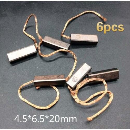 6pcs 4.5*6.5*20mm generator carbon brush regulator high copper carbon brush