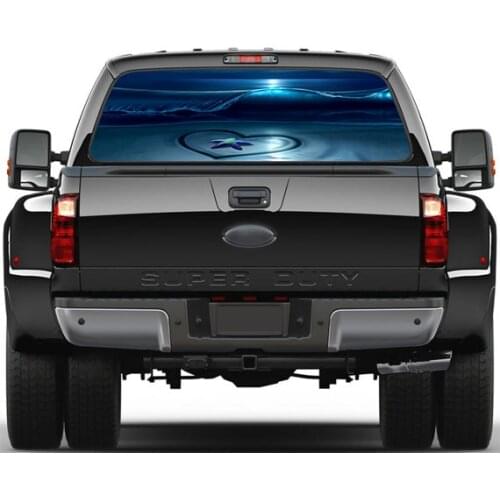 Free shipping 3D Modern Seaside Love Rear Window Sticker Wholesales Creative Design for SUV Truck gift art PVC Waterproof Decal