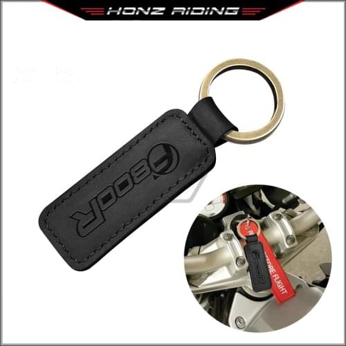 For BMW F800R F800 R -Crazy Horse Skin Motorcycle Cowhide Keychain Key Ring