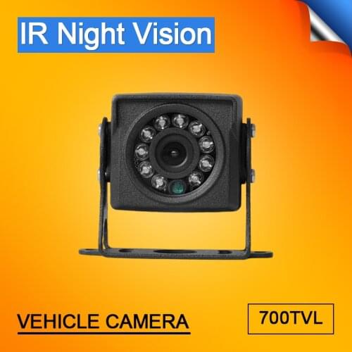 DC12 MINI Metal Rear View Truck Camera,Outdoor IR Night Vision Waterproof,4 Pin Aviation/AV/BNC for Vehicle Bus Car Surveillance