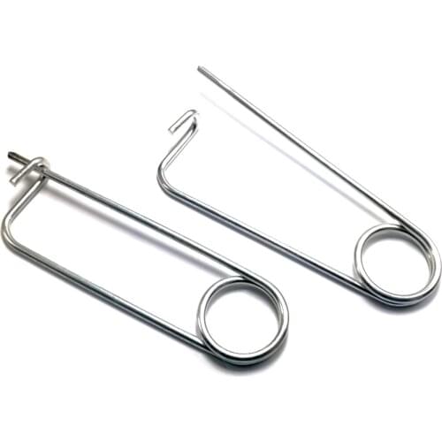 【DX-Market】3mm-8mm Big Safety Pin ,65mn Stainless Steel Industrial Safety Spring Lock Pins ,C030