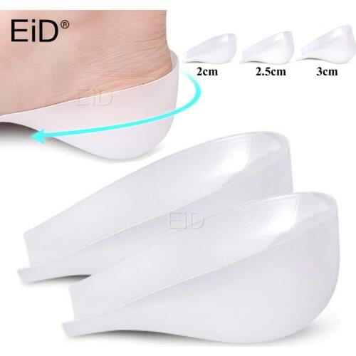 EiD Invisible Height Increase Arch Support Gel Heel Pads Heel Cushion Soles Insole Foot Massage Orthopedic Silicone Socks Unisex