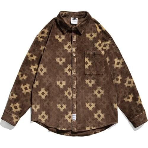 2020 New Arrival Sale Top Fashion Stock Plaid Long Sleeve Loose Work Clothes Thin Coat Cotton Casual Shirts Geometric Men Shirt