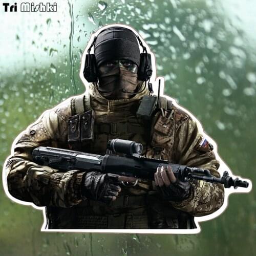 Tri Mishki WCS058 15*12.5cm Special Forces with mask car sticker funny colorful car stickers auto automobile decals