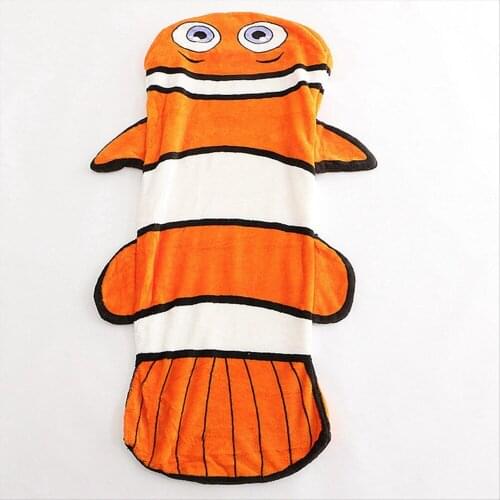 Cartoon Fish Cute Tail Blanket Air Conditioning Sofa Bedding Sleeping Mermaid Blanket Throw TV Blankets for Children Kid Gift