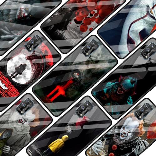 Pennywise Clown Horror Tempered Glass Phone Case For OPPO Realme 6 Pro 7 Find X2Lite A9 2020 A52 C3 7i XT 5 Shell Coque Capa
