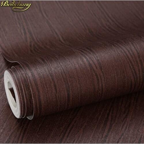 Beibehang European Solid color dark brown simple dark wallpapers for living room bedroom milk bar shop PVC wall paper home decor