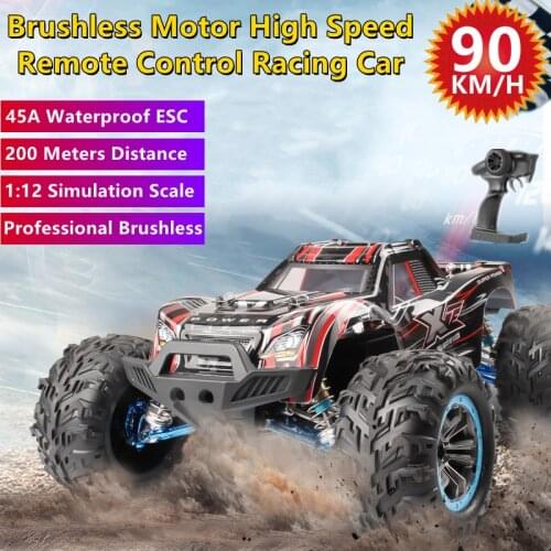 80KM/H High Speed RC Racing Car Alloy Brushless Motor Large Climbing Car Shock Absorber Waterproof Off Load Vehical Boy Toy Gift