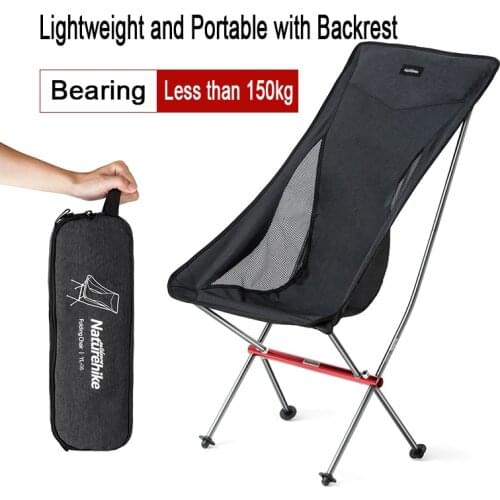 Naturehike Camping Fishing Chair Ultralight 1.28kg Portable Foldable Outdoor Chair Wear-resisting Hiking Beach Picnic Equipment