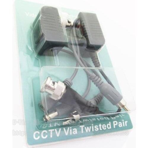 Video Audio Power Balun BNC CCTV Transceiver Cable/Free Shipping/5PAIRS