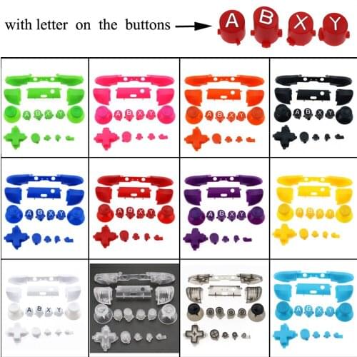 YuXi 12Colors Solid RB LB Bumper RT LT Trigger Buttons Mod Kit for Microsoft Xbox One S Slim Controller Analog Stick Dpad